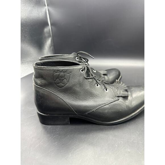 Ariat Angle Booties Women 8.5M ATS Lacer Kiltie Rockabilly Rodeo ATS Western - Picture 7 of 13